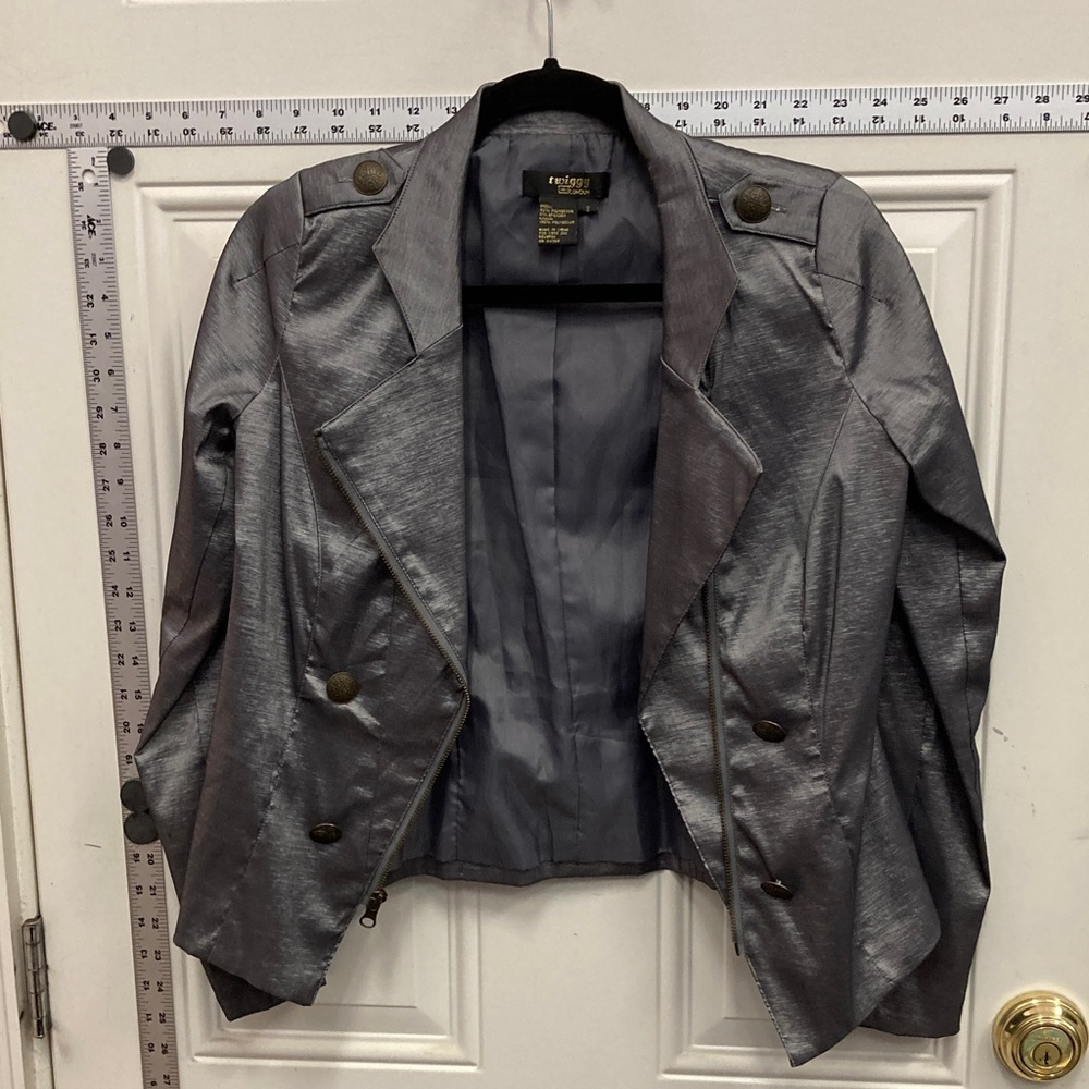 Metallic, Gray, Blazer, Party, Travel, Vacation, Wedding, Unique, luxury, Light